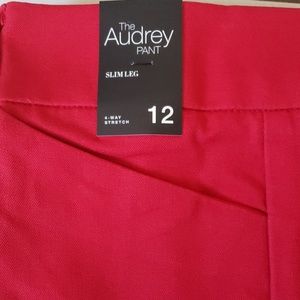 Red NY&C Slim Leg Pants